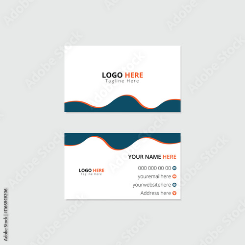 Simple Minimalistic Creative Business Card Layout Template Design