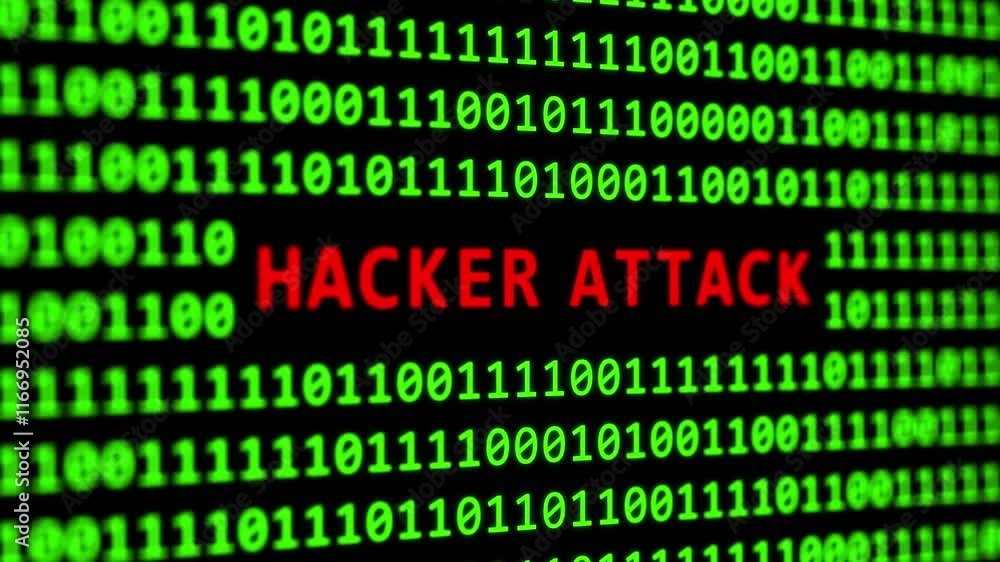 Abstract binary background - Hacker attack Abstract binary background - Hacker attack
