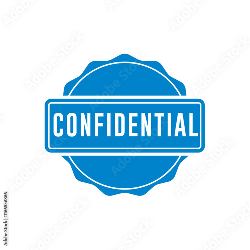 Confidential Rubber stamp icon vector design templates simple and modern concept