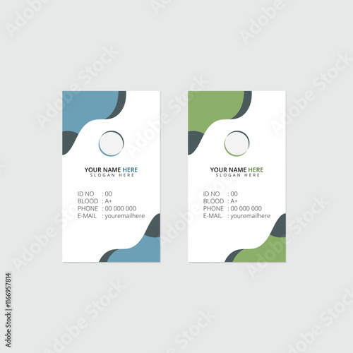 Simple Minimalistic Creative ID Card Layout Template Design 