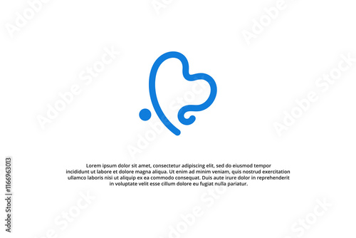 letter b and m butterfly heart logo
