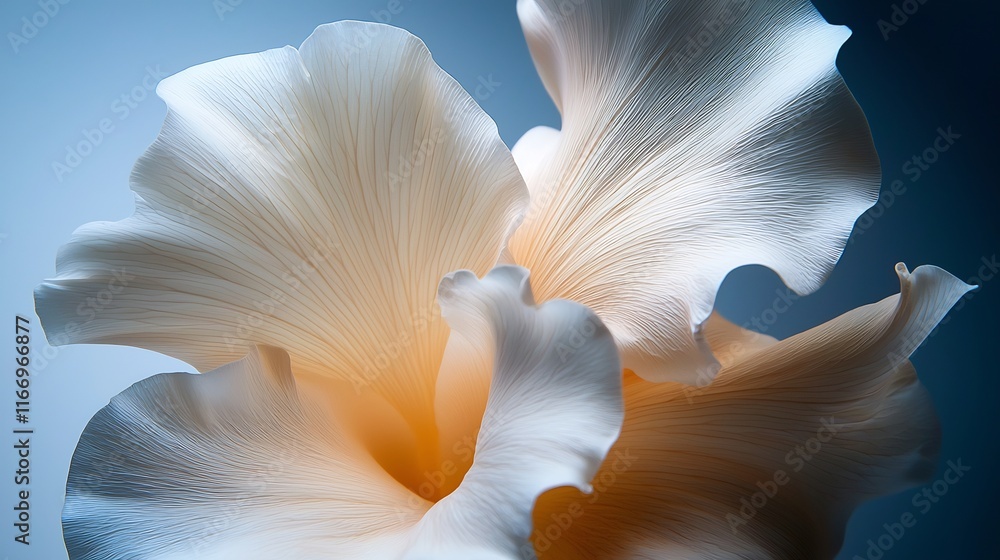 Serene Elegance: A Close-Up of Delicate, Creamy-White Petals Serene Elegance: A Close-Up of Delicate, Creamy-White Petals