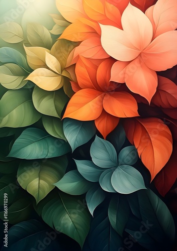 Wallpaper Mural Refreshing Botanical Facial Mist Infused with Lush Foliage and Delicate Petals   Impressionistic Oil Painting with Vibrant Colors and Idyllic Garden Landscape Torontodigital.ca