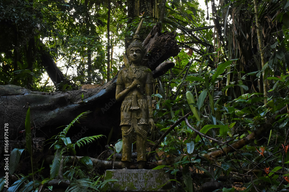 Fototapeta premium A hidden garden in the remote place of Thailand