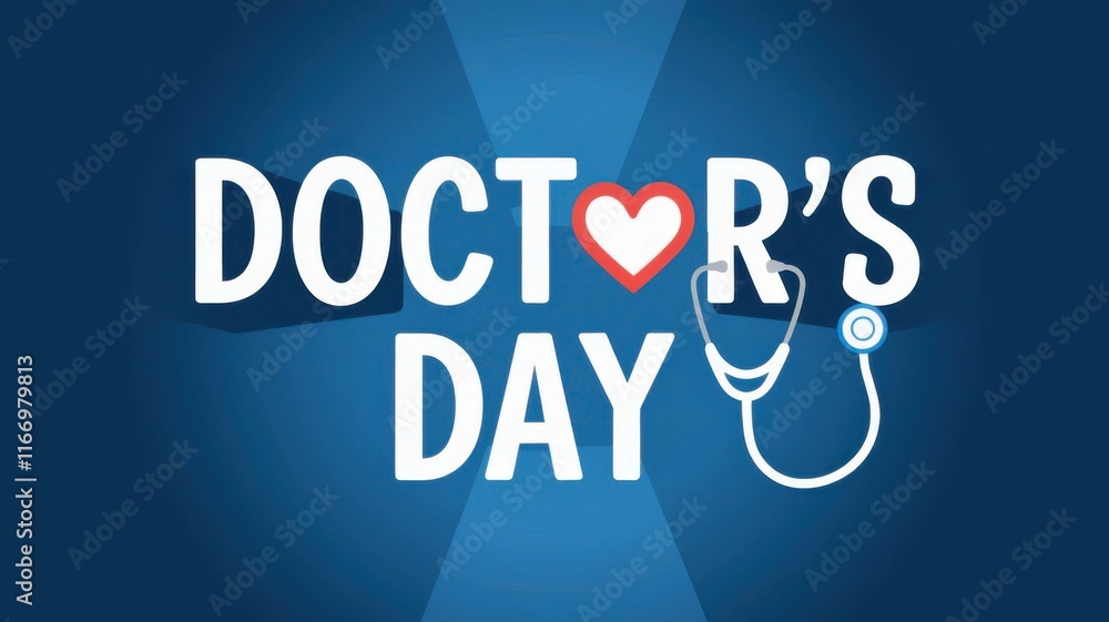 Doctor's Day Wallpaper Illustration with Typography Background, Celebrating Healthcare Professionals and Their Dedication to Patient Care. Doctor's Day Wallpaper Illustration with Typography Background, Celebrating Healthcare Professionals and Their Dedication to Patient Care.