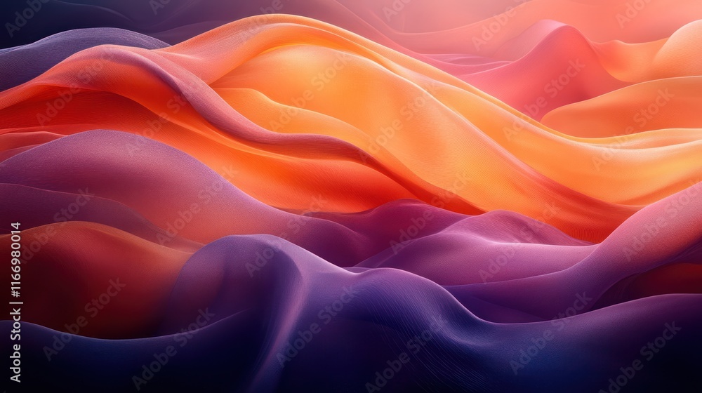 Obraz premium Abstract waves of color and texture in soft gradients.