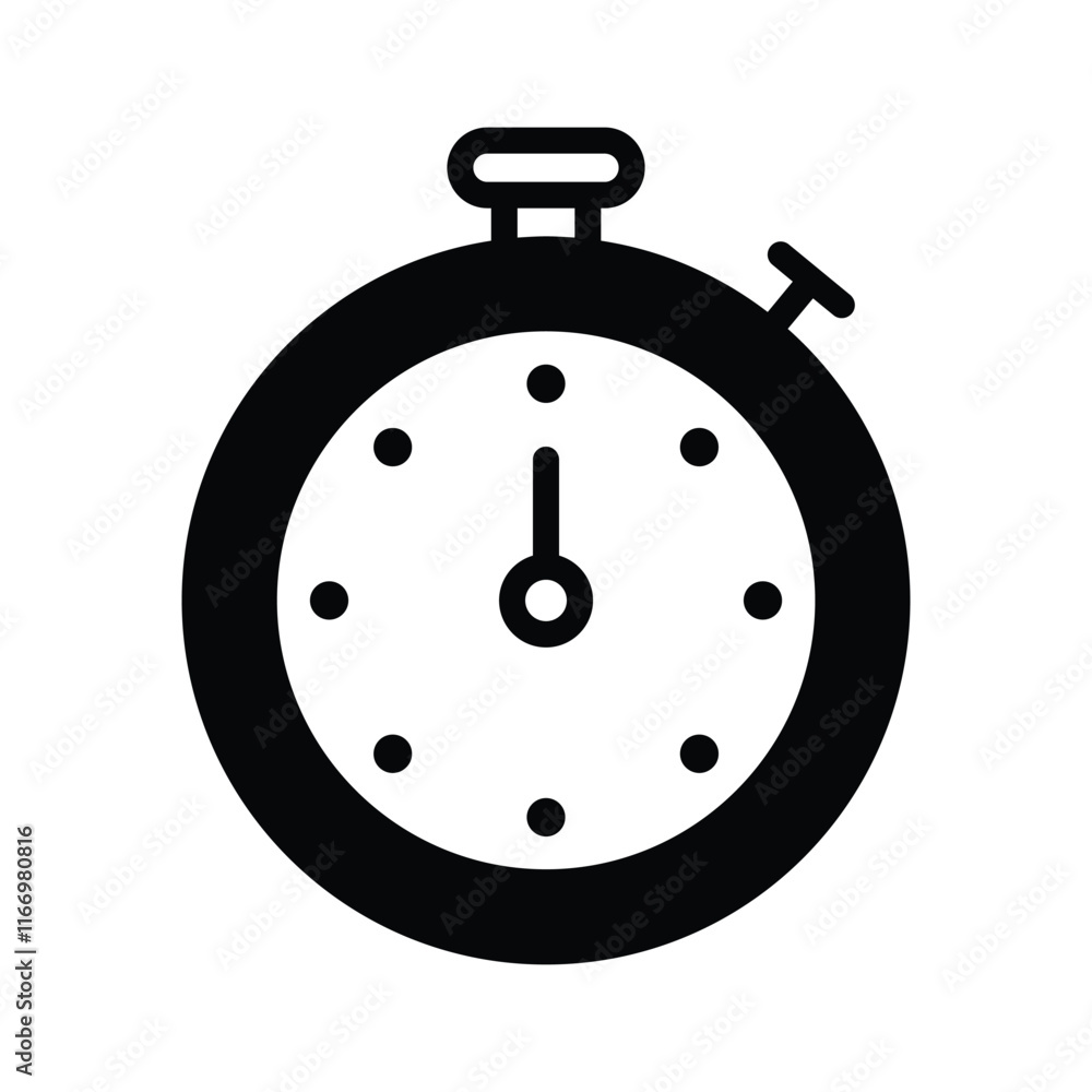 Icon showing a stopwatch for precise time measurement Icon showing a stopwatch for precise time measurement
