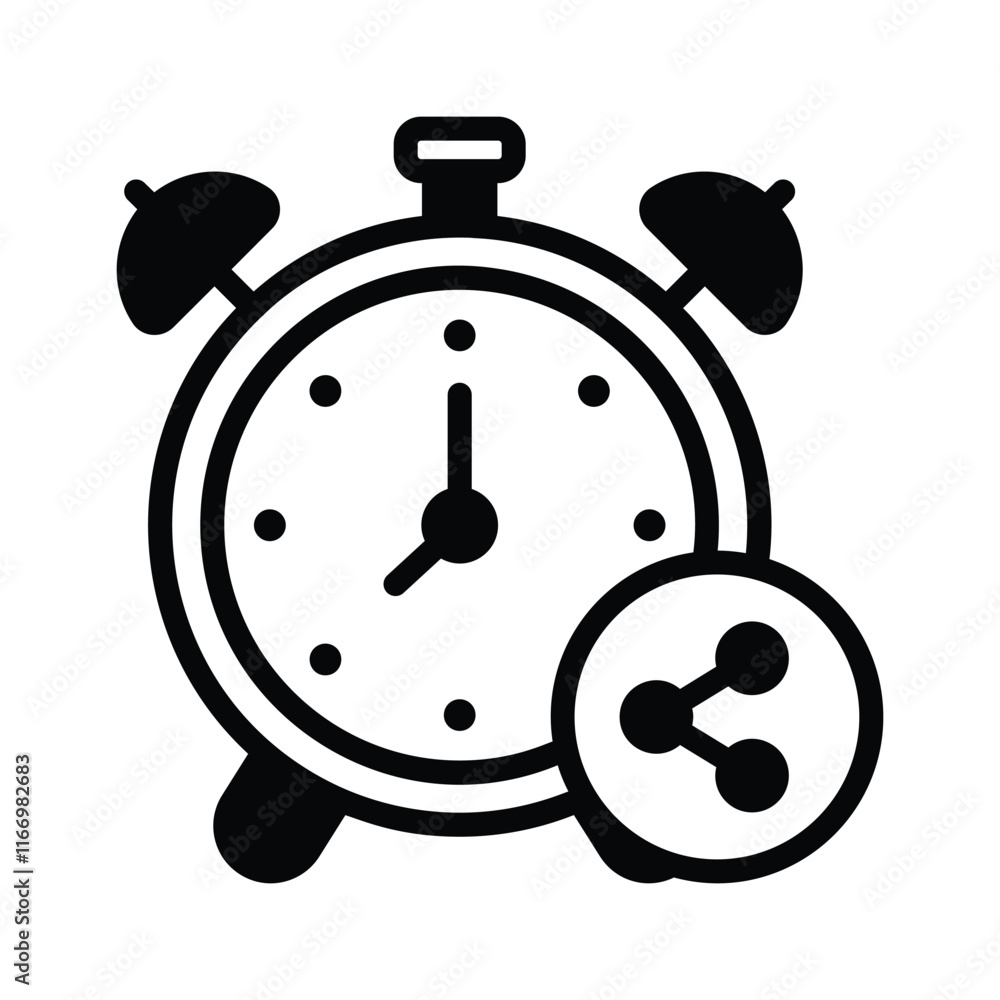 Stopwatch with people symbolizing collaborative time allocation Stopwatch with people symbolizing collaborative time allocation