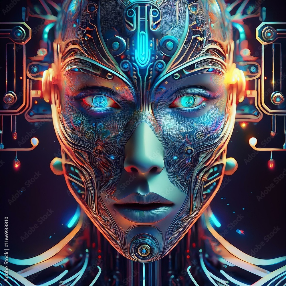 Generated imagethe face of artificial intelligence ver 4