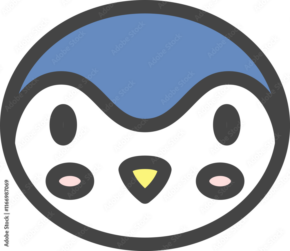 Fototapeta premium カラー動物の単品アイコン ペンギン