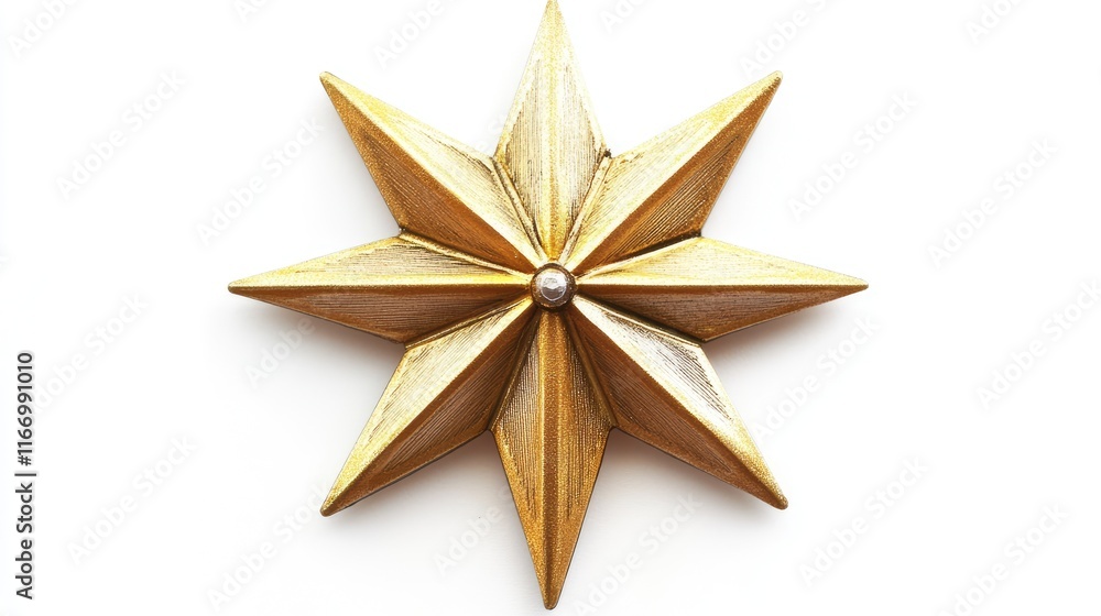 Golden five-pointed star on a white background. file. Golden five-pointed star on a white background. file.