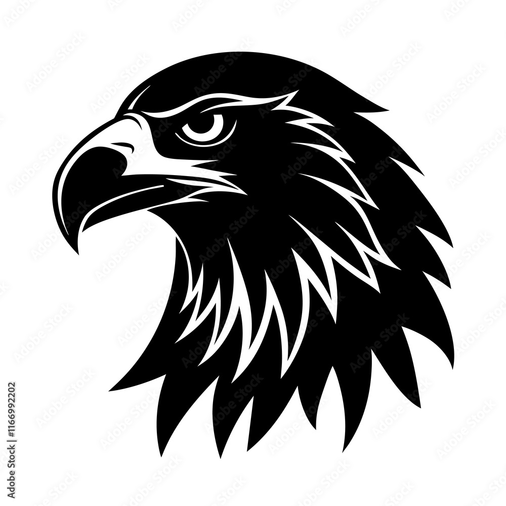 Eagle Head Silhouette vector illustration Eagle Head Silhouette vector illustration