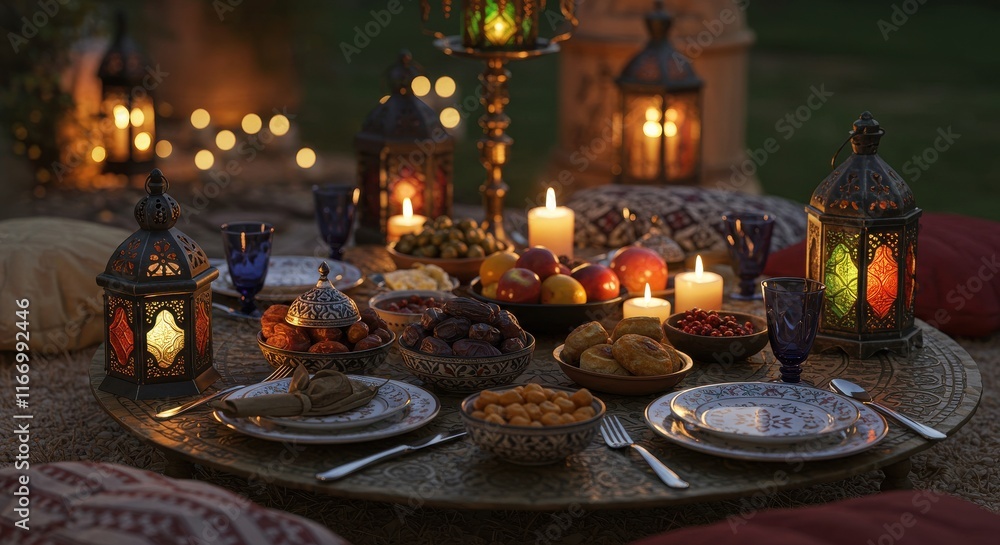 High-quality food photography for Ramadan with dates and dried fruits High-quality food photography for Ramadan with dates and dried fruits