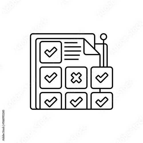 Checklist Line Icon. linear style sign for mobile concept and web design. Outline vector icon.