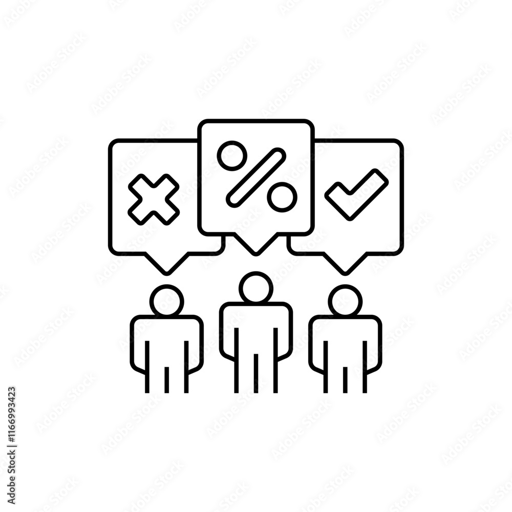 Response Rate Line Icon. linear style sign for mobile concept and web design. Outline vector icon. Response Rate Line Icon. linear style sign for mobile concept and web design. Outline vector icon.