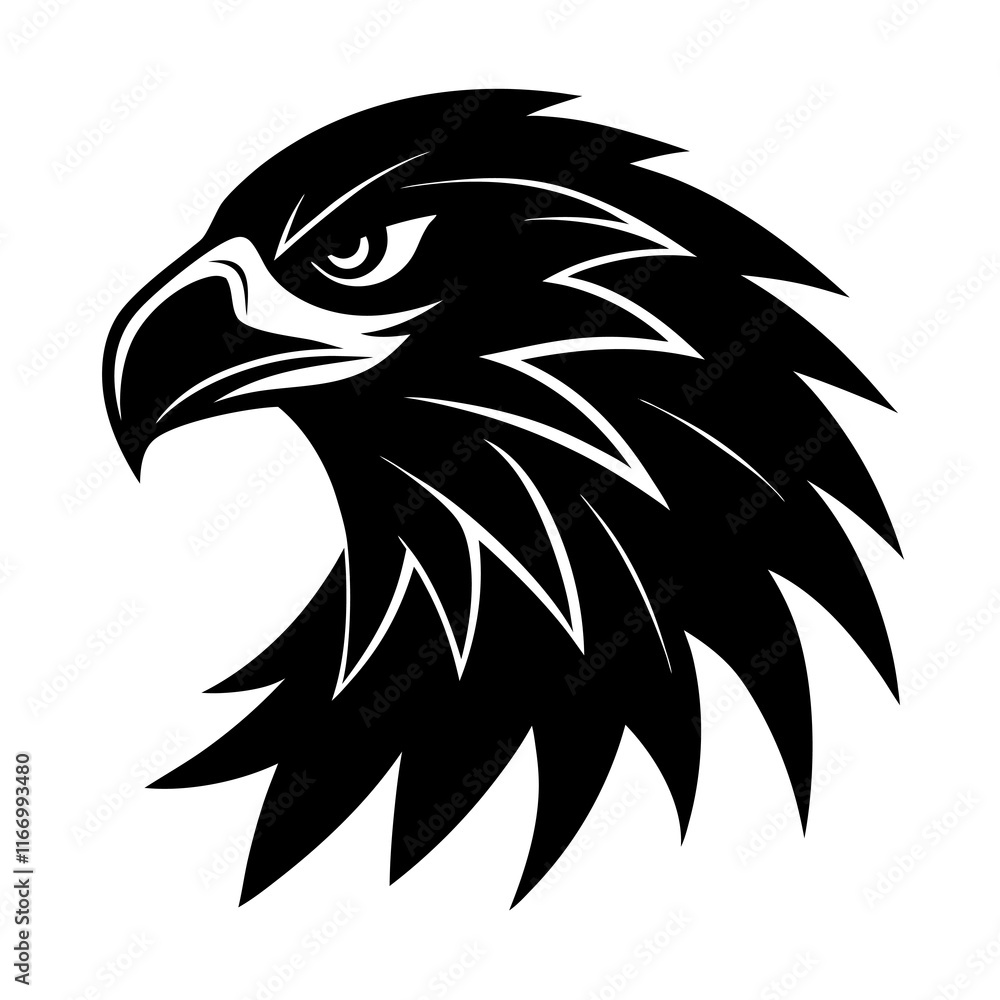 Obraz premium Eagle Head Silhouette vector illustration