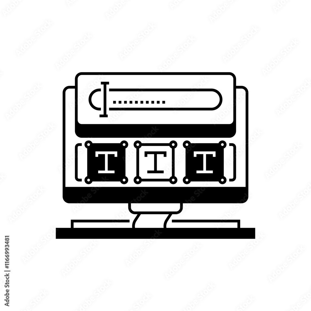 Text Input Field Line Icon. linear style sign for mobile concept and web design. Outline vector icon. Text Input Field Line Icon. linear style sign for mobile concept and web design. Outline vector icon.