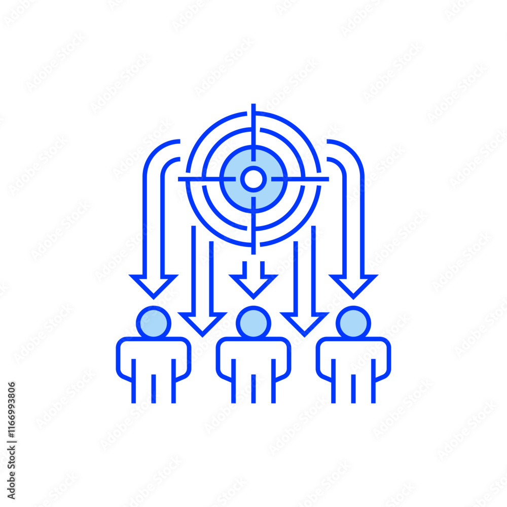 Target Audience Line Icon. linear style sign for mobile concept and web design. Outline vector icon. Target Audience Line Icon. linear style sign for mobile concept and web design. Outline vector icon.