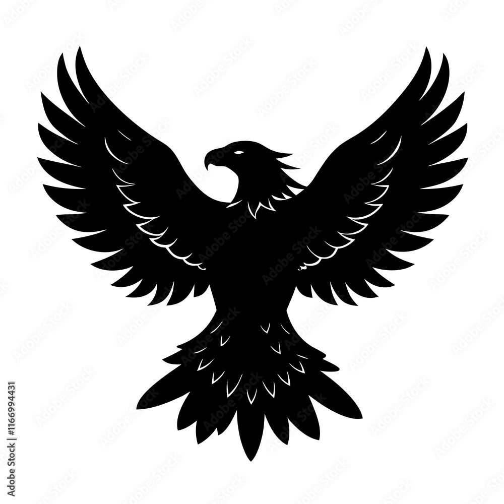 Obraz premium Eagle Silhouette vector illustration