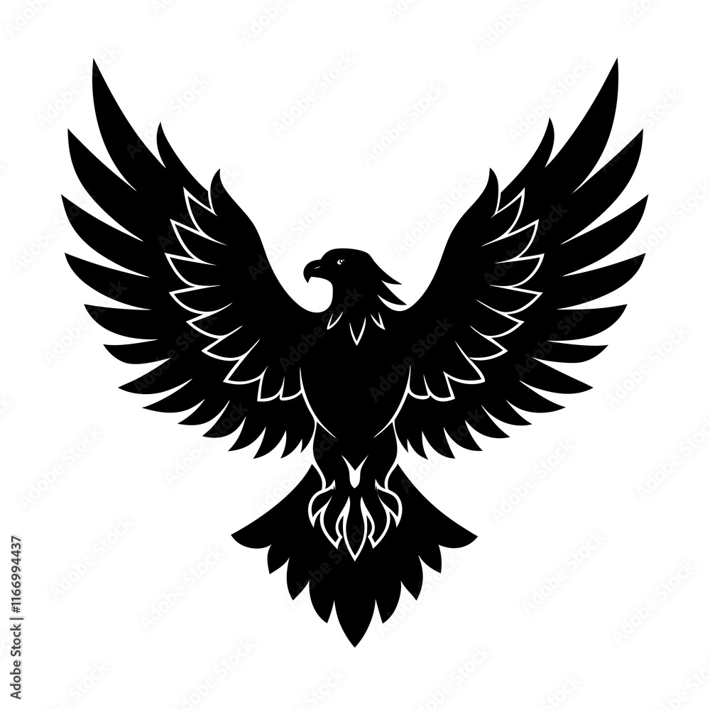 Naklejka premium Eagle Silhouette vector illustration