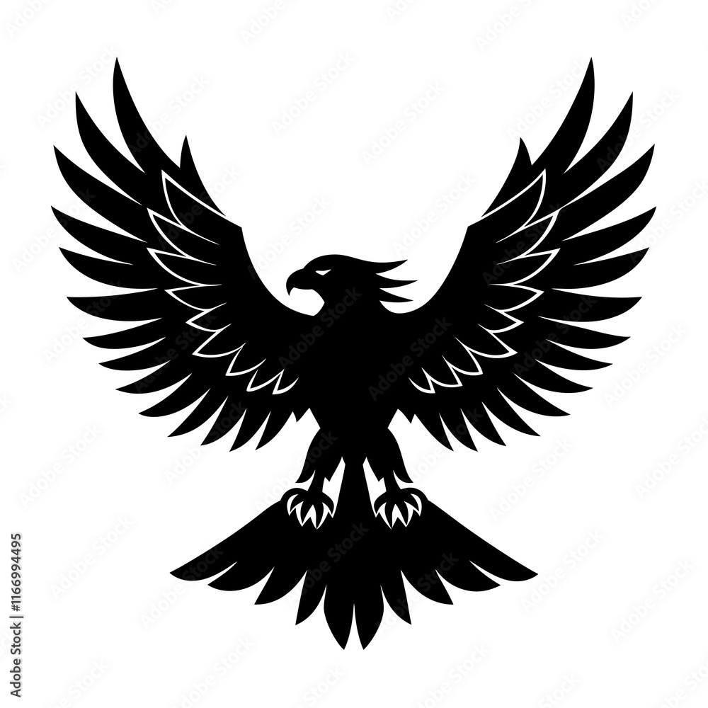 Obraz premium Eagle Silhouette vector illustration
