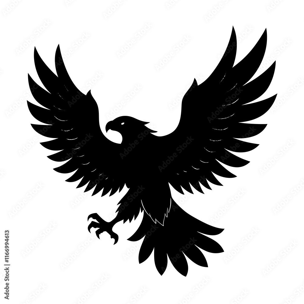 Obraz premium Eagle Silhouette vector illustration