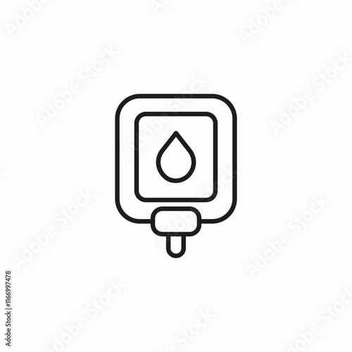 blood IV drip icon sign vector