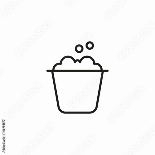 foam bucket icon sign vector