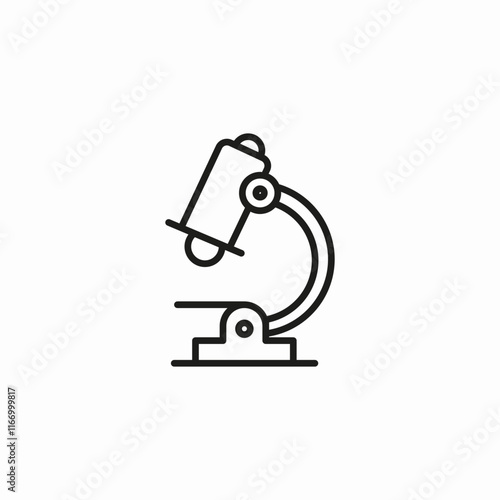 microscope science icon sign vector