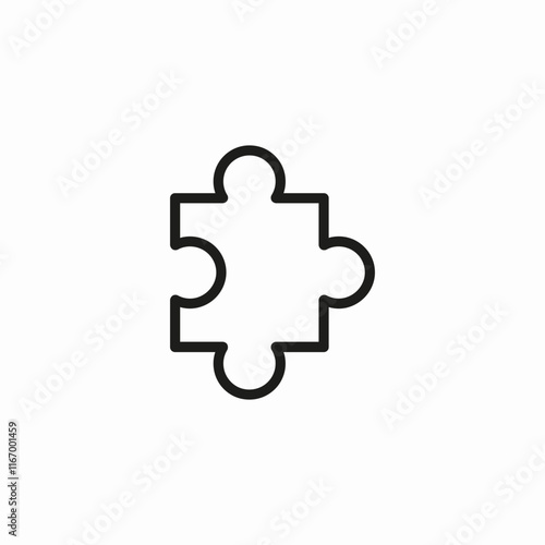 puzzle shape icon sign vector