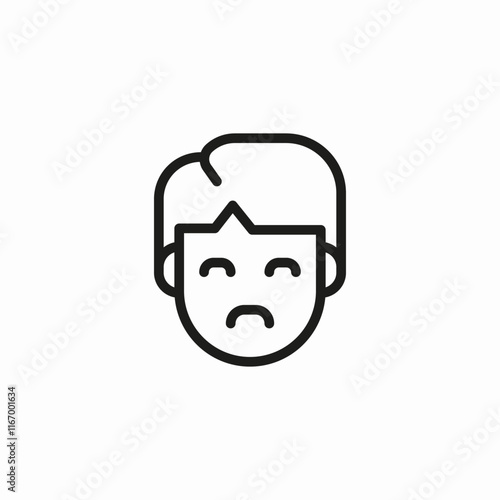 sad face icon sign vector