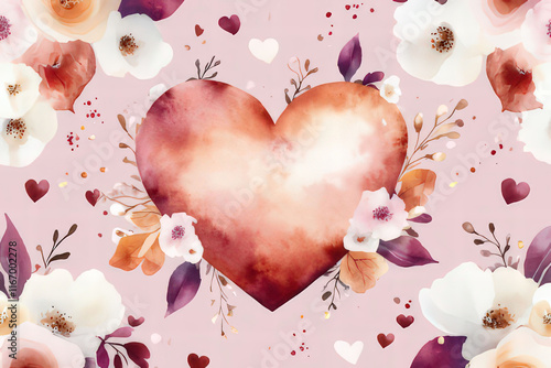 elegant Valentine's day design with colorful hearts, valentine's day card, background