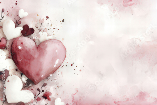 elegant Valentine's day design with colorful hearts, valentine's day card, background