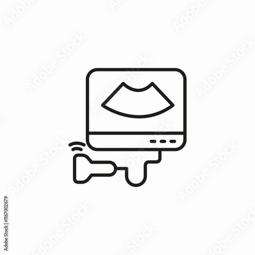 ultrasound machine icon sign vector