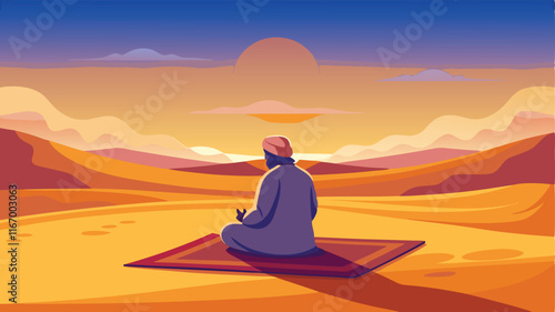 silhouette of a person meditating on the beach