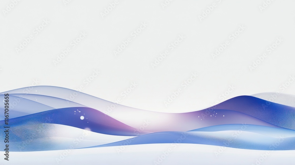 Fototapeta premium Abstract blue wave design with soft light and subtle texture.