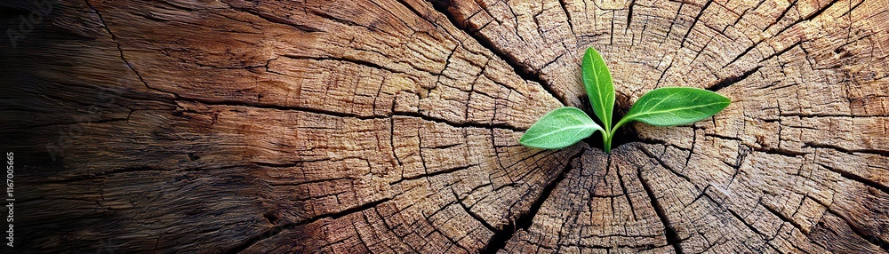 Fresh Green Sprouts Emerging from Ancient Tree Ring Displaying the Beauty of Nature's Resilience and the Cycle of Life in a Rustic Wooden Background Fresh Green Sprouts Emerging from Ancient Tree Ring Displaying the Beauty of Nature's Resilience and the Cycle of Life in a Rustic Wooden Background