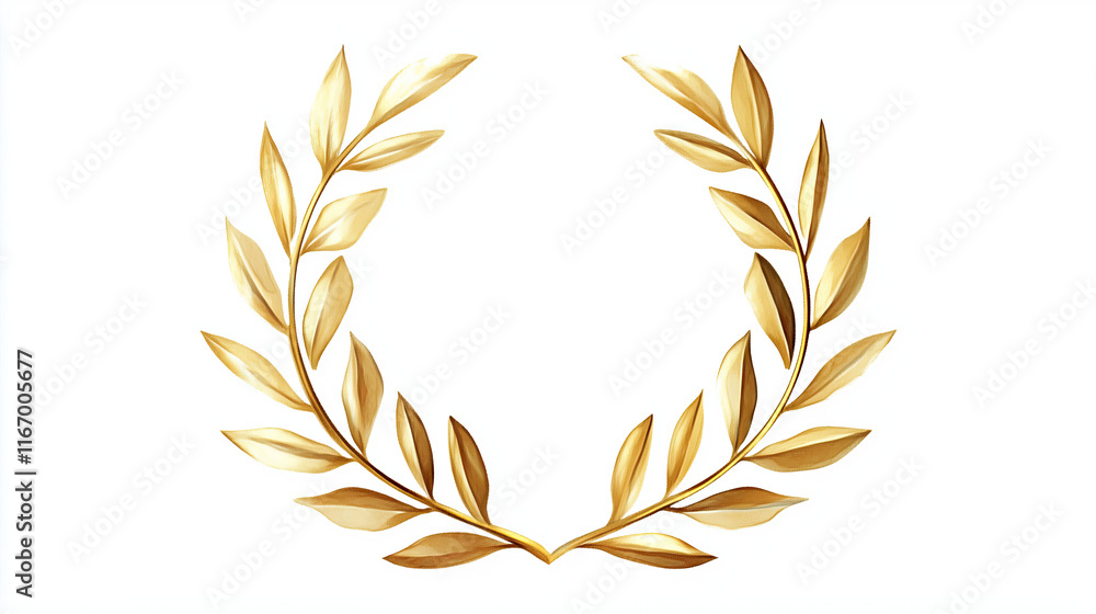 Golden laurel wreath icon Golden laurel wreath icon