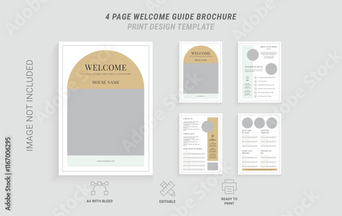 Home rental welcome book guide Brochure