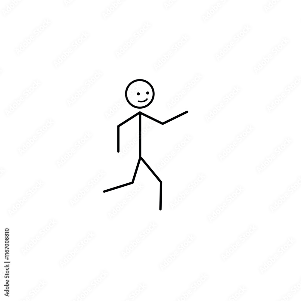 stick man, a pictogram depicting a human figure, a running man, highlighted on a transparent background stick man, a pictogram depicting a human figure, a running man, highlighted on a transparent background