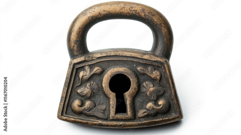 Lock padlock isolated on white background cutout, file. template for artwork design. Lock padlock isolated on white background cutout, file. template for artwork design.