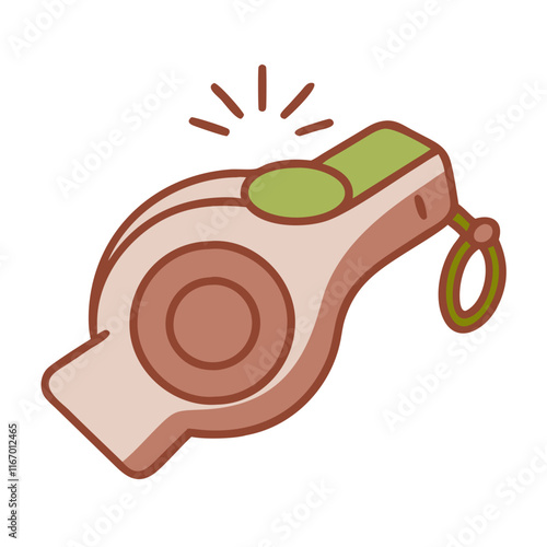 Whistle icon on a simple background
