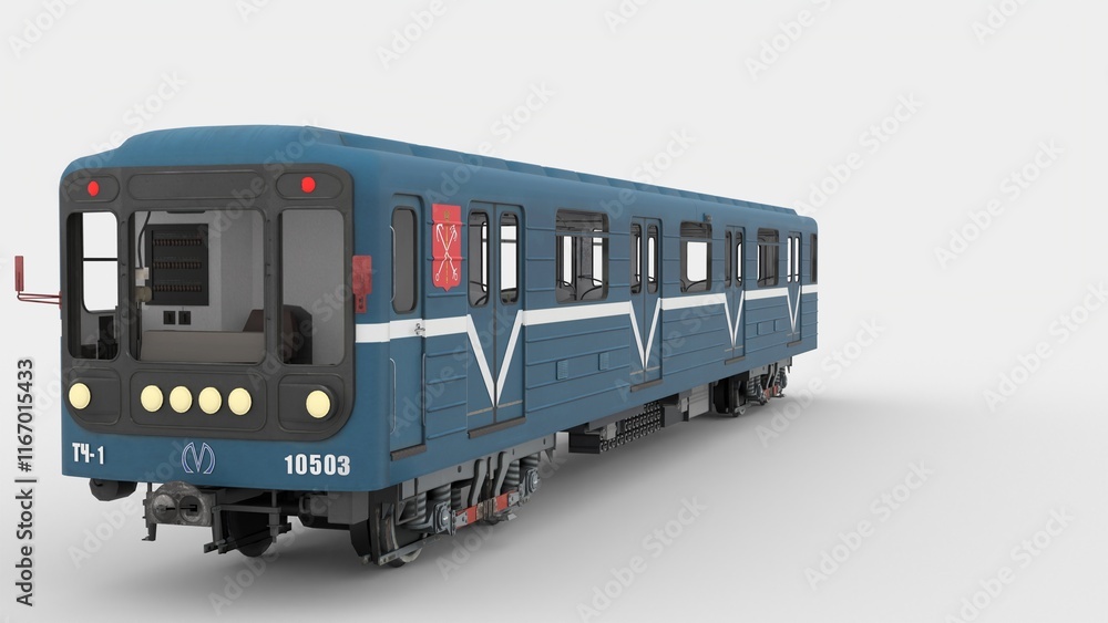 metro engine model with white background metro engine model with white background