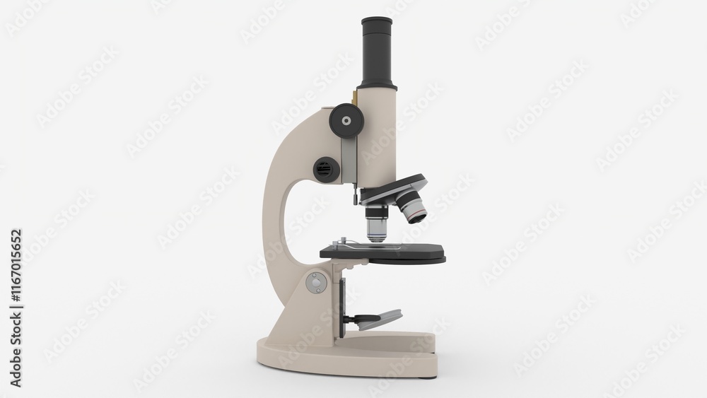 microscope on white background microscope on white background