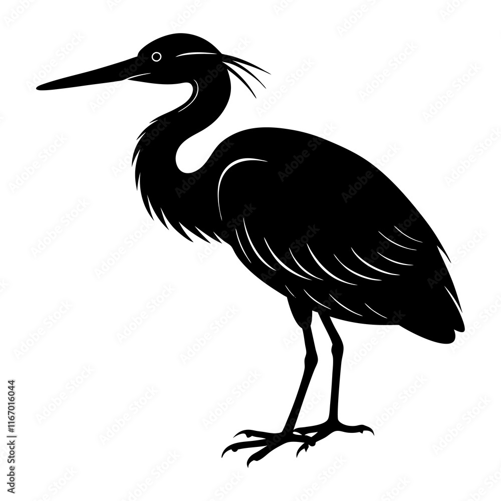 Obraz premium Egret Silhouette vector illustration