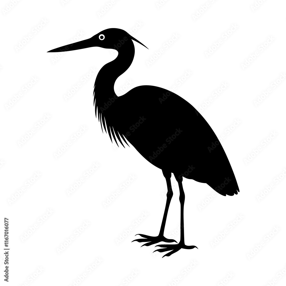 Obraz premium Egret Silhouette vector illustration
