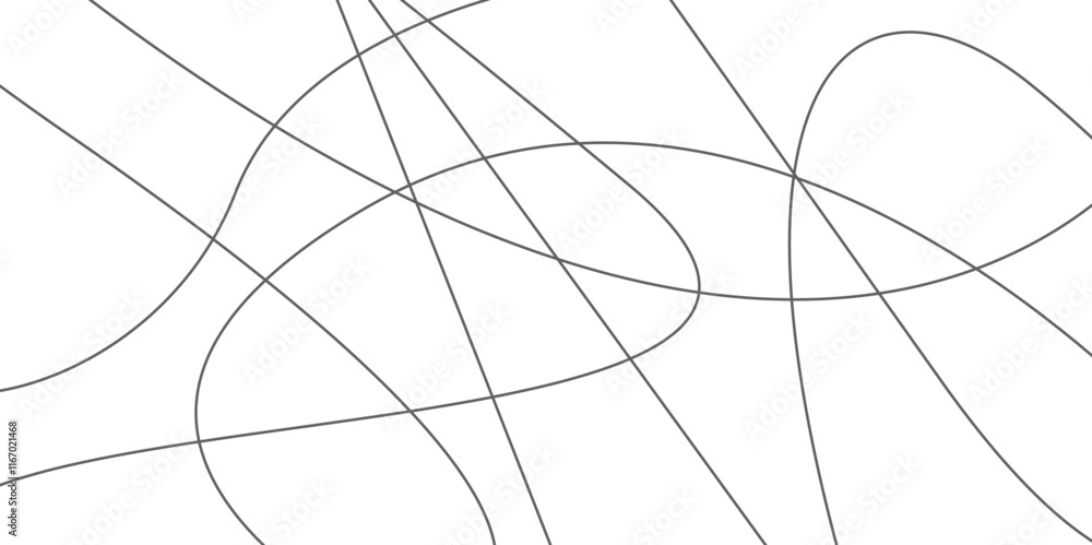 Obraz premium Curved stroke lines abstract vector lines background texture digital drawing