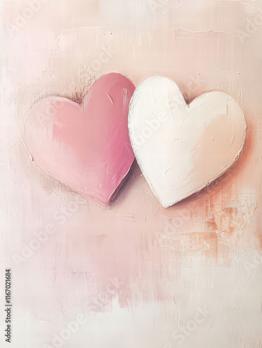 elegant Valentine's day design with colorful hearts, valentine's day card, background