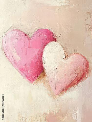 elegant Valentine's day design with colorful hearts, valentine's day card, background