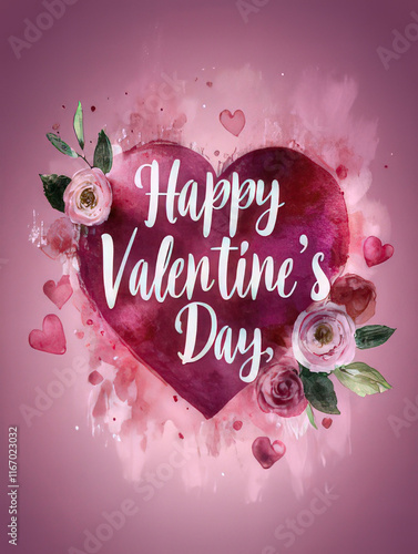 elegant Valentine's day design with hearts and flowers on black ground, valentine's day card, background